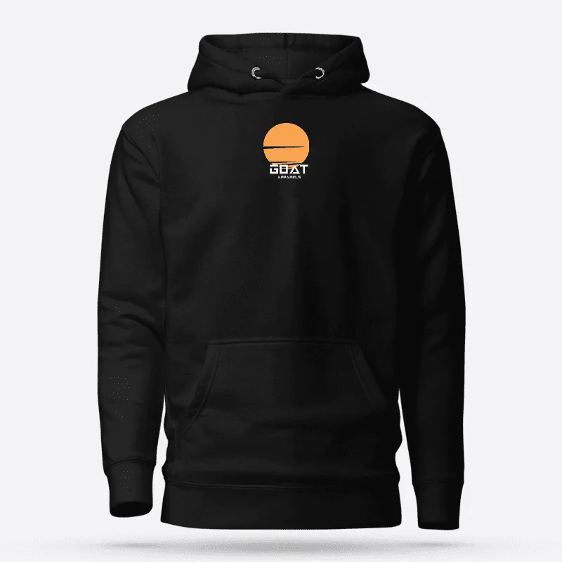 Premium Crimson Flare Black Graphic Hoodie