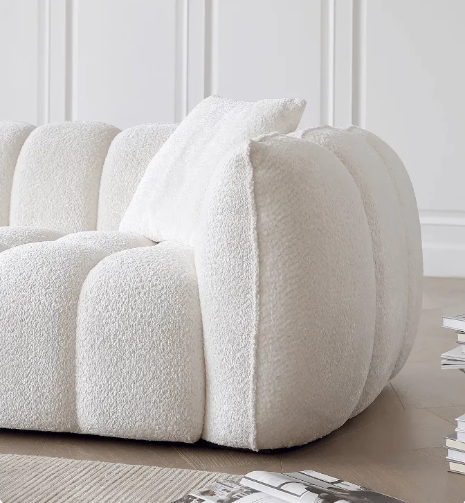 Pumpkin Boucle Sofa | BELLE