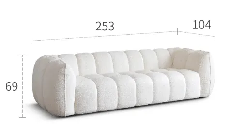 Pumpkin Boucle Sofa | BELLE