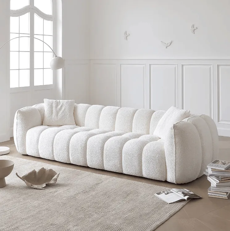 Pumpkin Boucle Sofa | BELLE