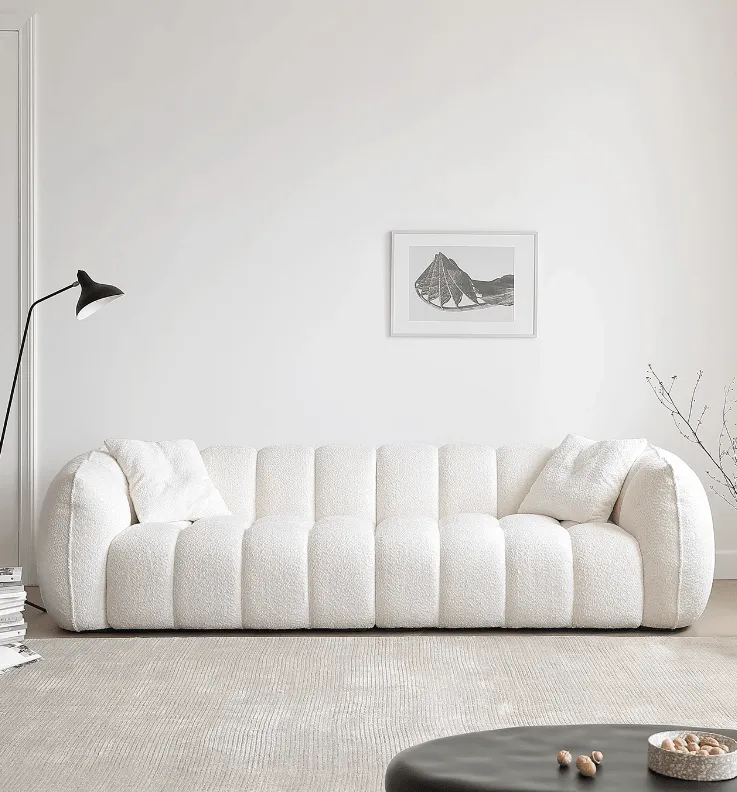 Pumpkin Boucle Sofa | BELLE