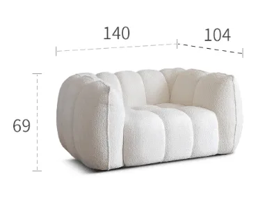 Pumpkin Boucle Sofa | BELLE