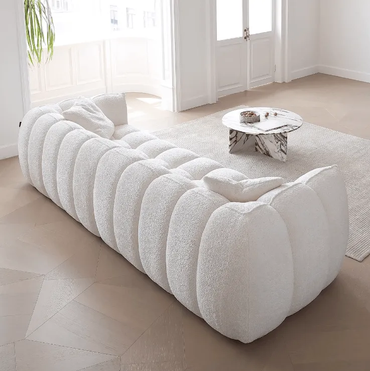 Pumpkin Boucle Sofa | BELLE