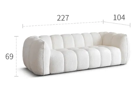 Pumpkin Boucle Sofa | BELLE