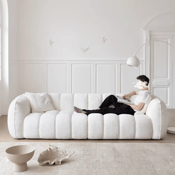 Pumpkin Boucle Sofa | BELLE