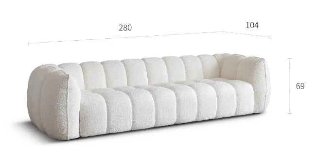Pumpkin Boucle Sofa | BELLE