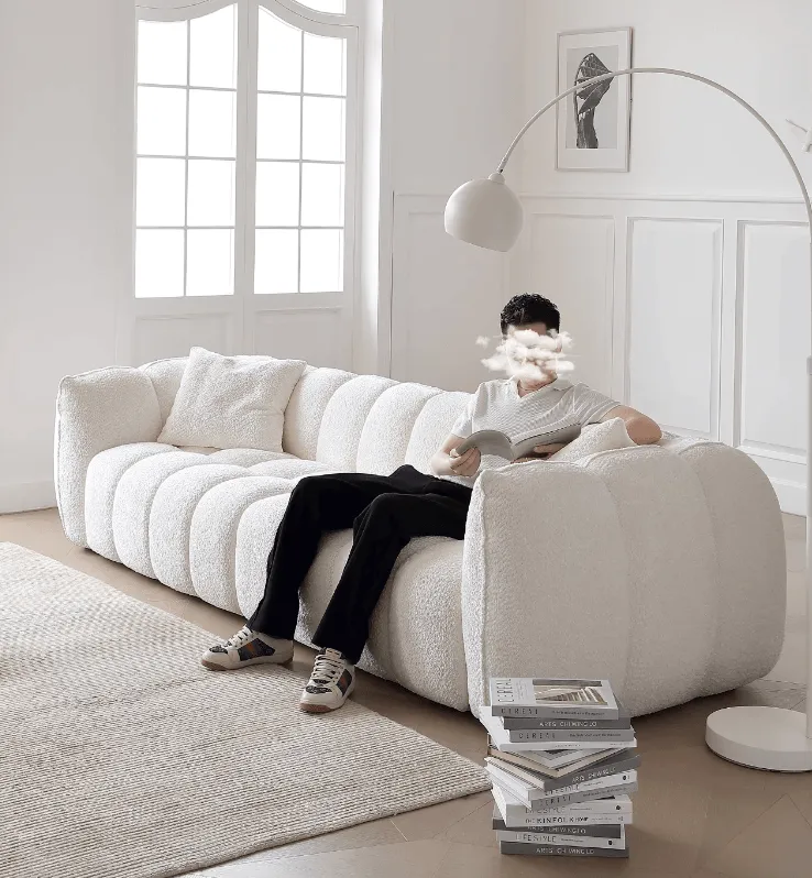 Pumpkin Boucle Sofa | BELLE