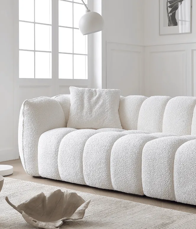 Pumpkin Boucle Sofa | BELLE