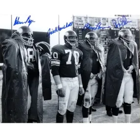 Purple People Eaters Signed Scoreboard 16x20 Photo - Carl Eller, Alan Page, Jim Marshall, and Gary Larsen