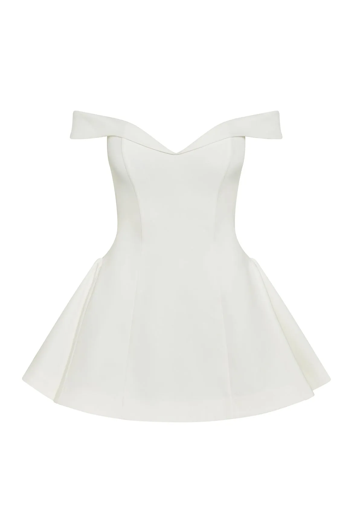 Raquel Babydoll Corset Mini Dress - White