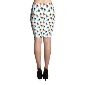 RETRO KITTY Pencil Skirt