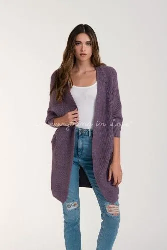 Ribbed Cocoon Cardigan