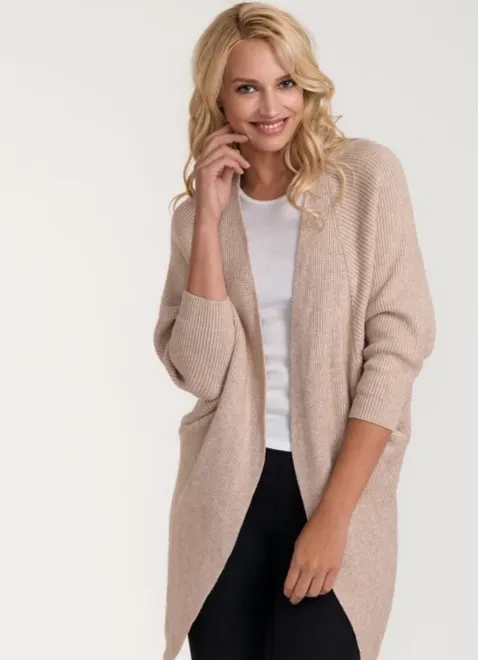 Ribbed Cocoon Cardigan