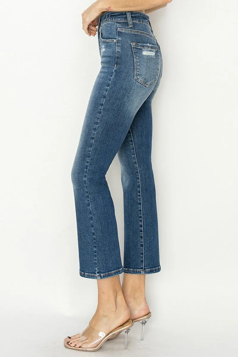Risen Jeans - High Rise Distressed Ankle Straight Jeans - RDP5758