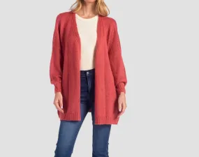 Rock & Love Open Cardigan In Passion Rose