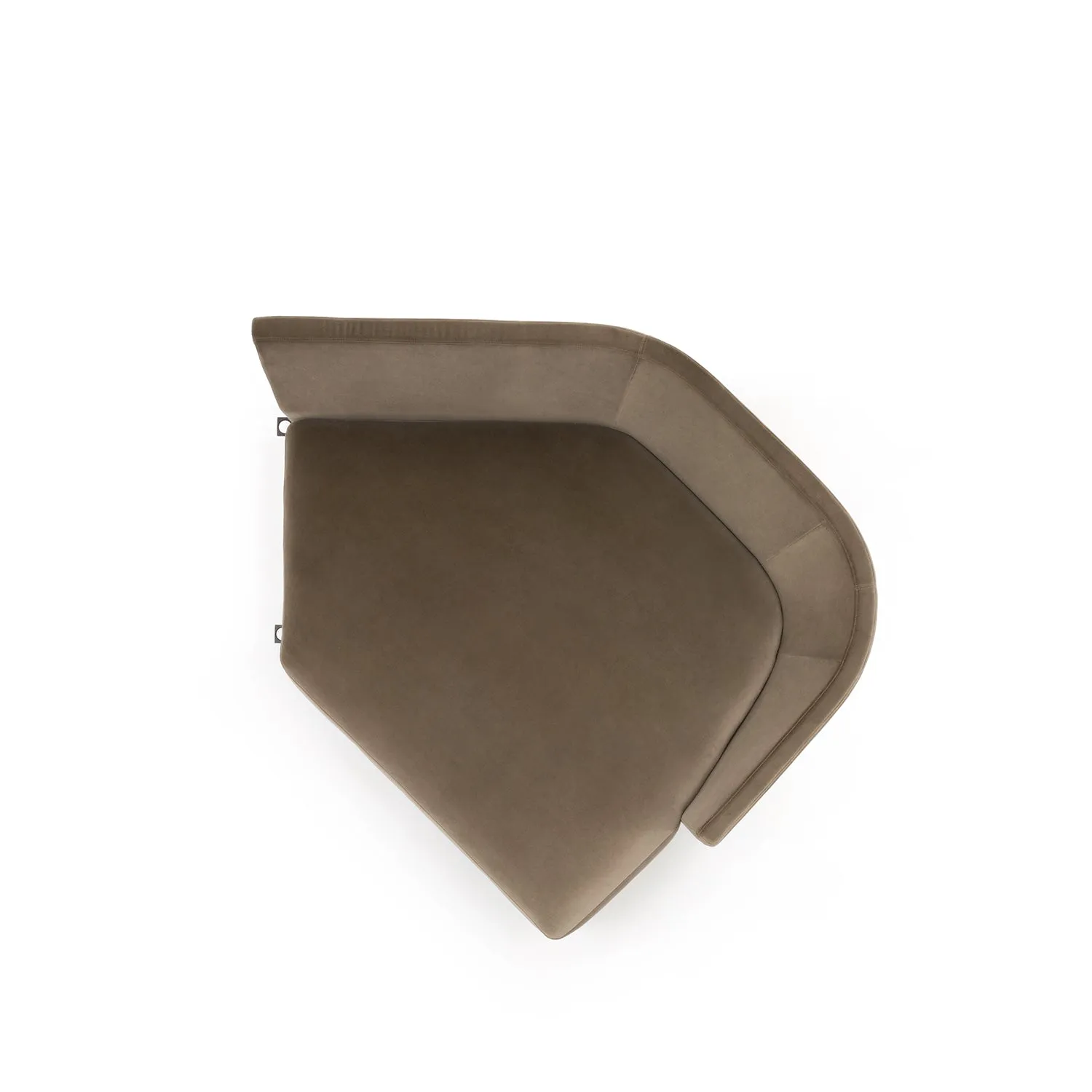 rolf benz | onda sofa | fabric silk grey 24.510   black oak legs