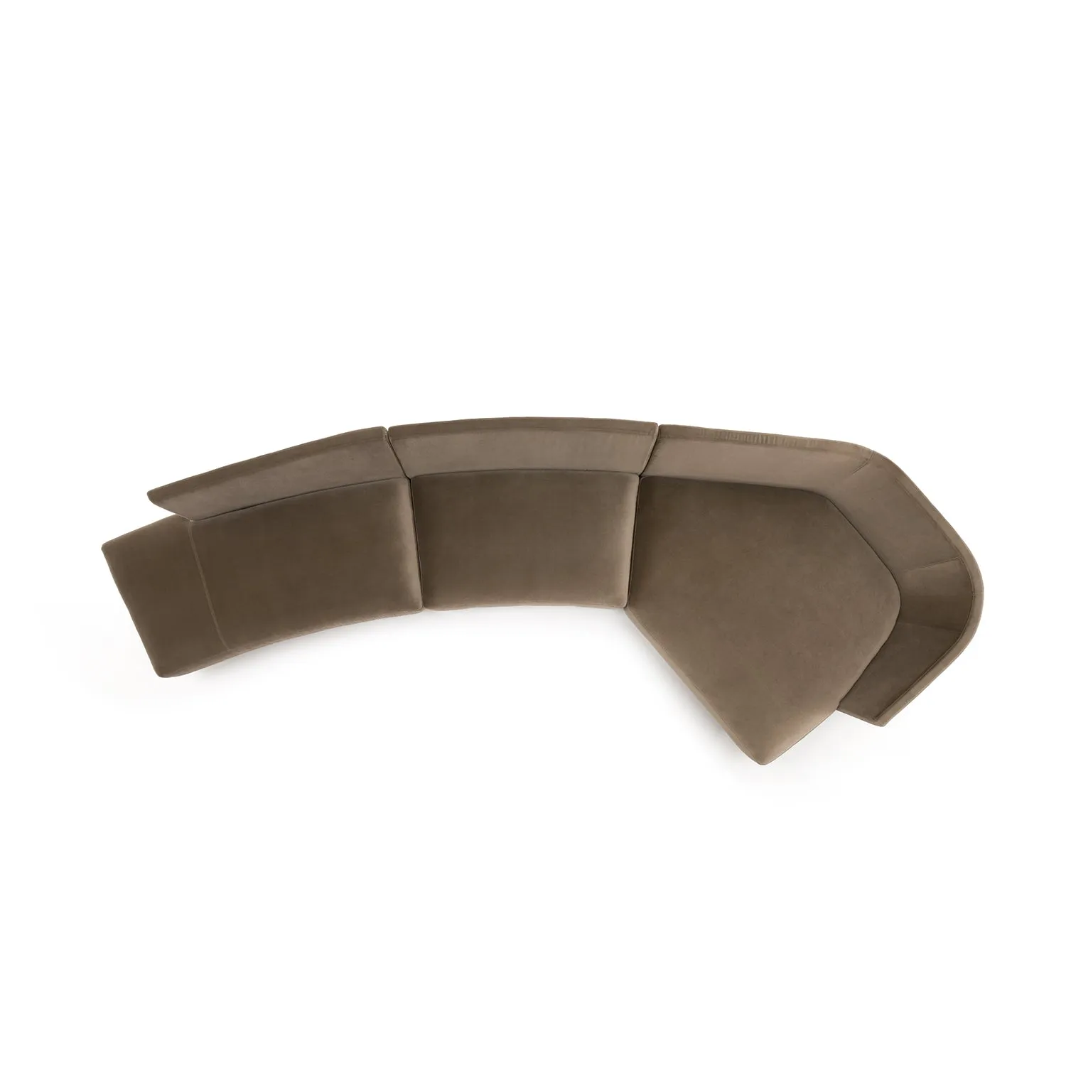 rolf benz | onda sofa | fabric silk grey 24.510   black oak legs