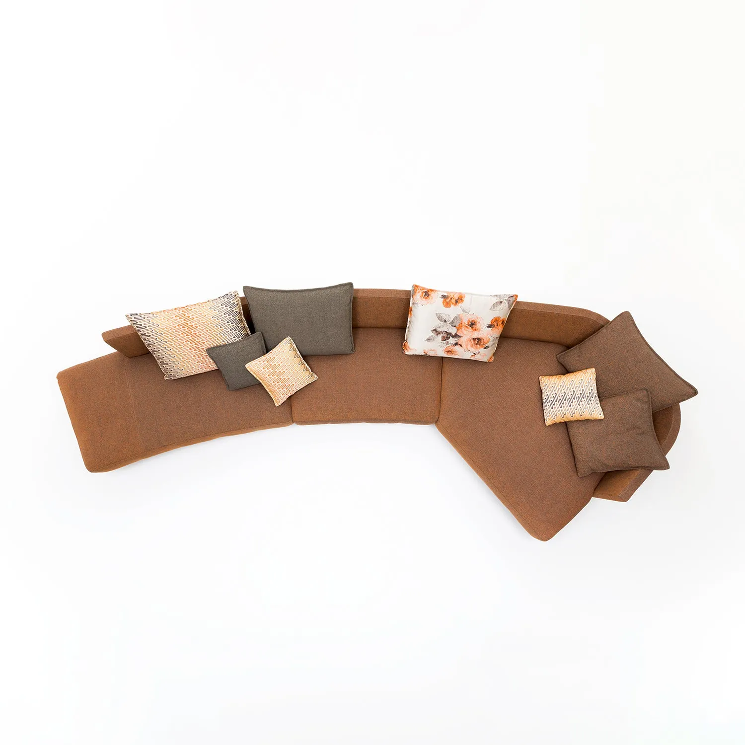 rolf benz | onda sofa | fabric silk grey 24.510   black oak legs