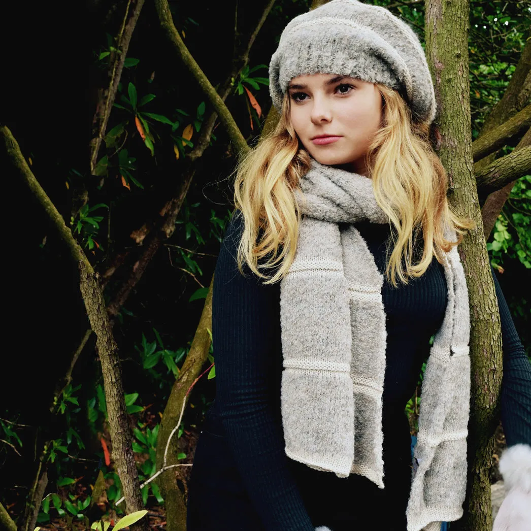Samantha Holmes Oatmeal Frost Alpaca Scarf.