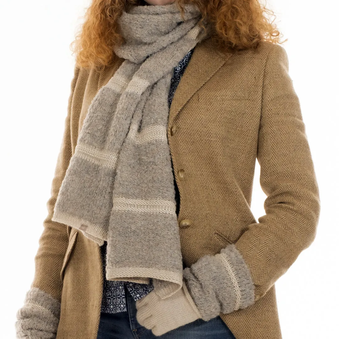 Samantha Holmes Oatmeal Frost Alpaca Scarf.