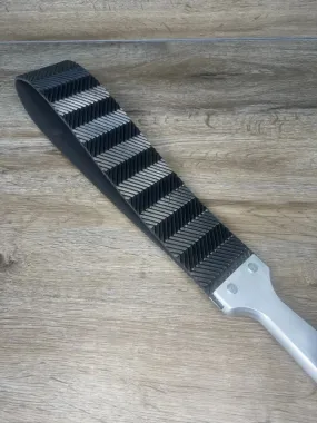Serrated Tongue Ballistic Belt Slapper with Rubber Serrated Tread Pattern