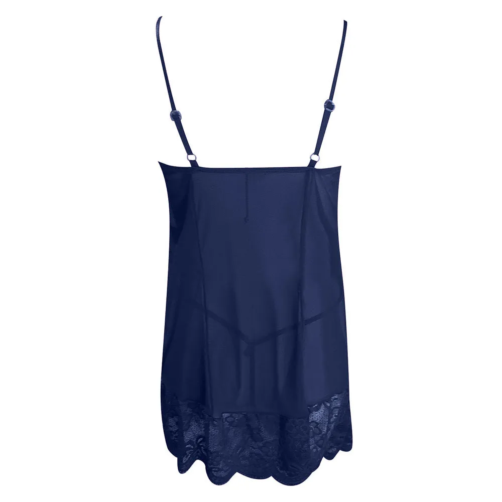 Sexy Babydoll Lace Honeymoon Dress Spaghetti Strap Mesh Chemise Sleepwear
