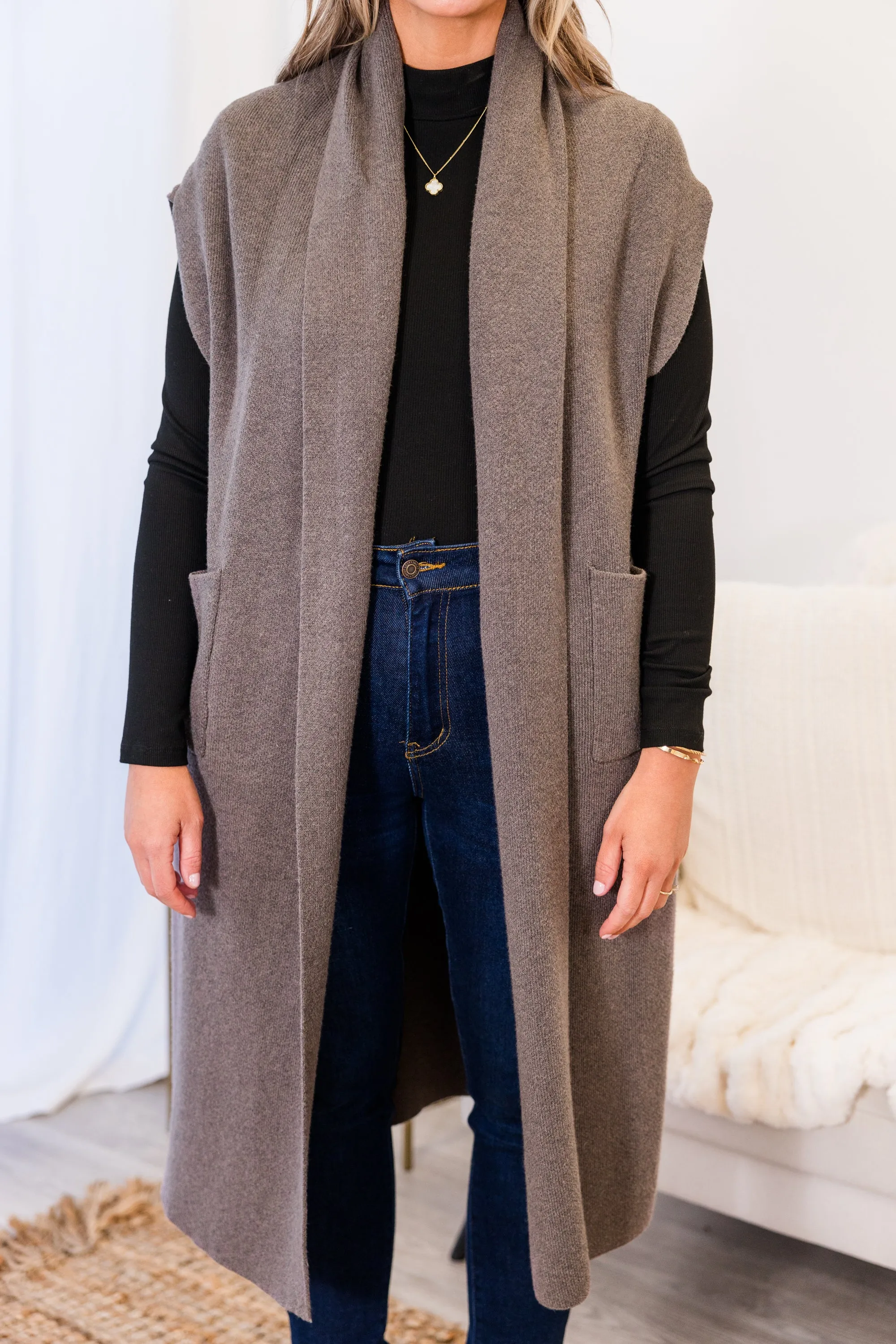 She's So Cute Cardigan, Grey
