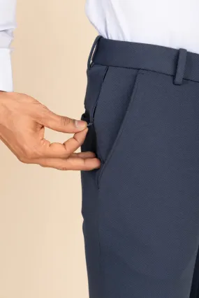 Slate Blue Zipper Pants - 4 way Jet-Setter