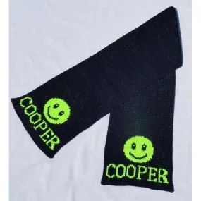 Smiley Face Personalized Knit Scarf