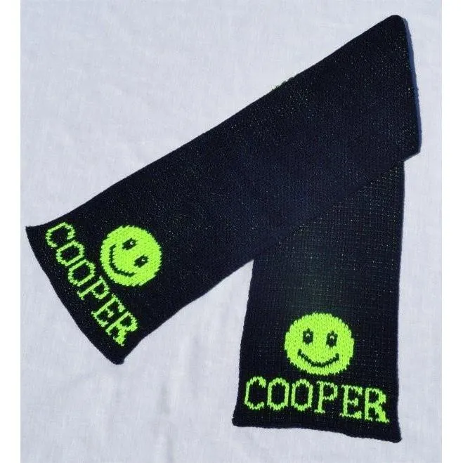 Smiley Face Personalized Knit Scarf