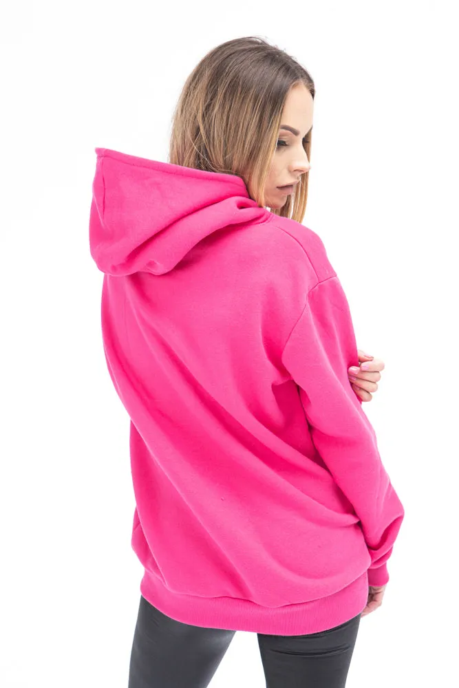 Sofa Killer warm pink women hoodie with white SK logo