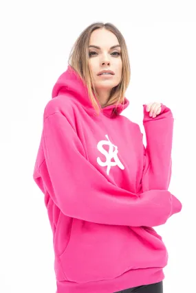 Sofa Killer warm pink women hoodie with white SK logo