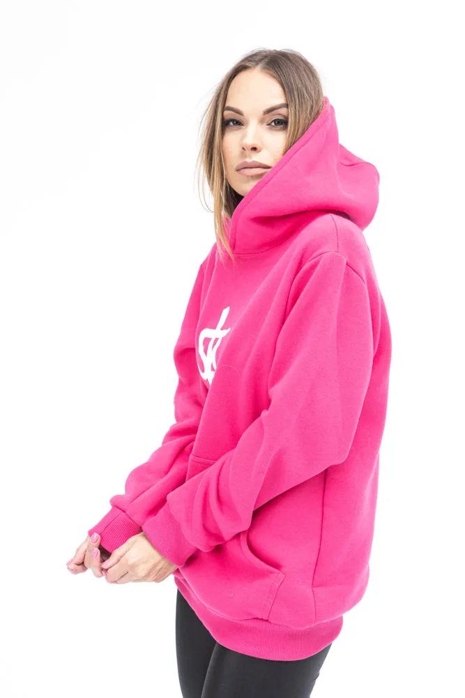 Sofa Killer warm pink women hoodie with white SK logo