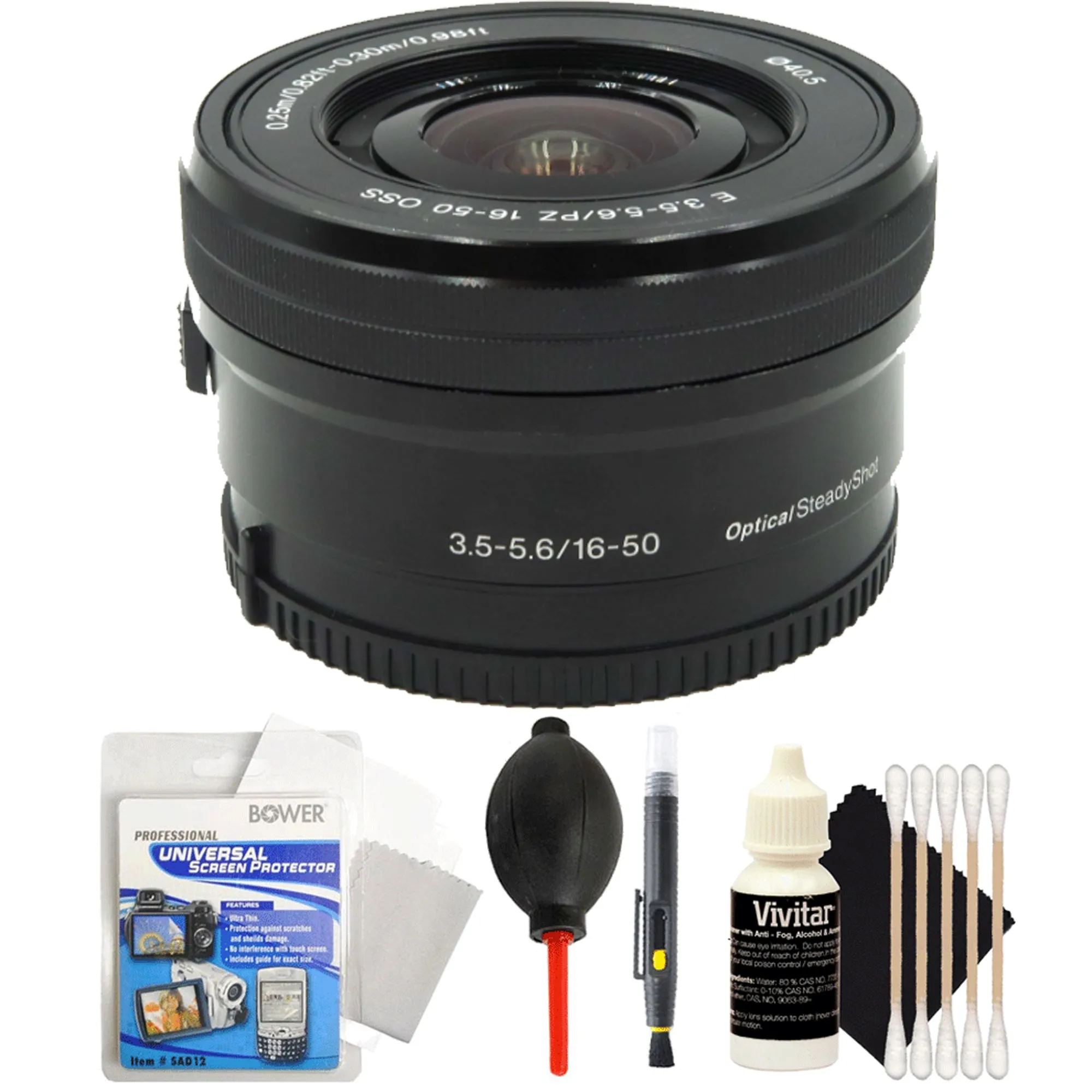 Sony E PZ 16-50mm f/3.5-5.6 OSS Lens with Accessory Kit for Sony E-Mount Cameras