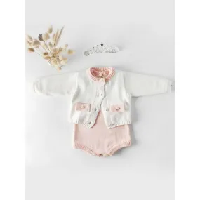 Spanish Style Long-sleeved Color Blocking Knitted Bodysuit Onesie