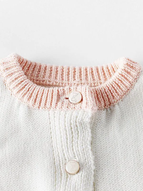 Spanish Style Long-sleeved Color Blocking Knitted Bodysuit Onesie