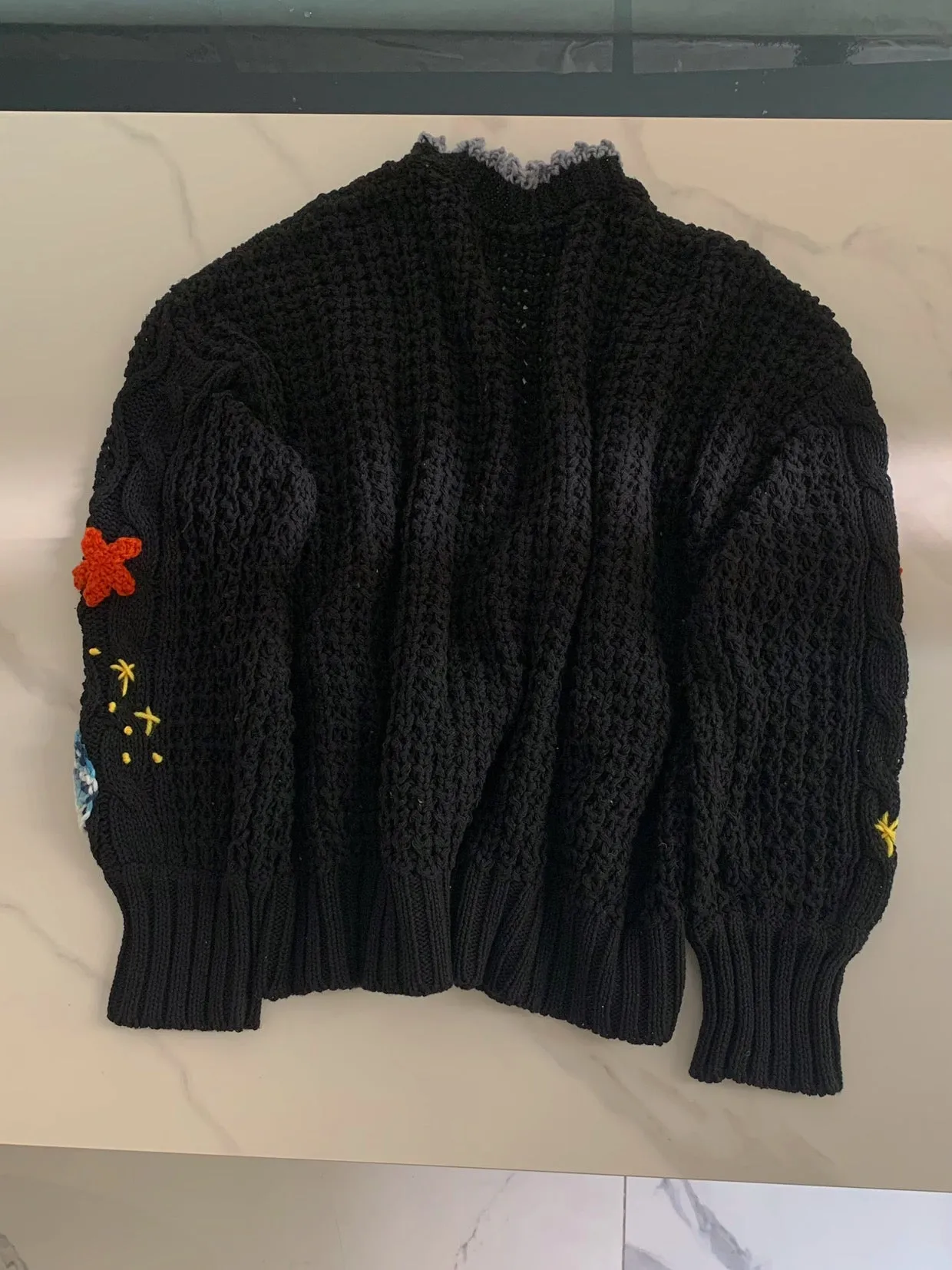 Stars And Universe Planet Embroidery Cardigan