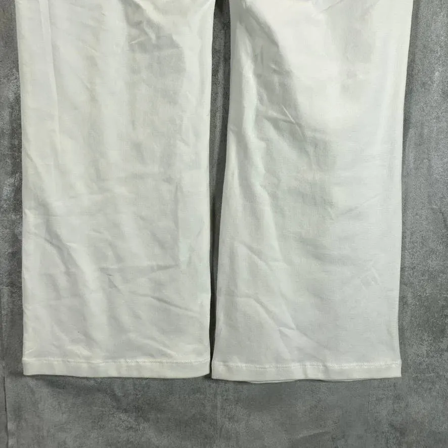 STYLE & CO Women's Bright White High-Rise Flare Cropped Pull-On Leggings SZ M