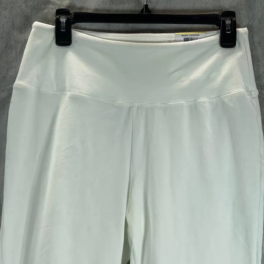 STYLE & CO Women's Bright White High-Rise Flare Cropped Pull-On Leggings SZ M