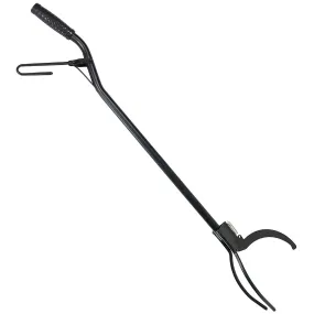 Sunnydaze Heavy-Duty Fire Pit Log Grabber with Spring-Lever Action - 36"