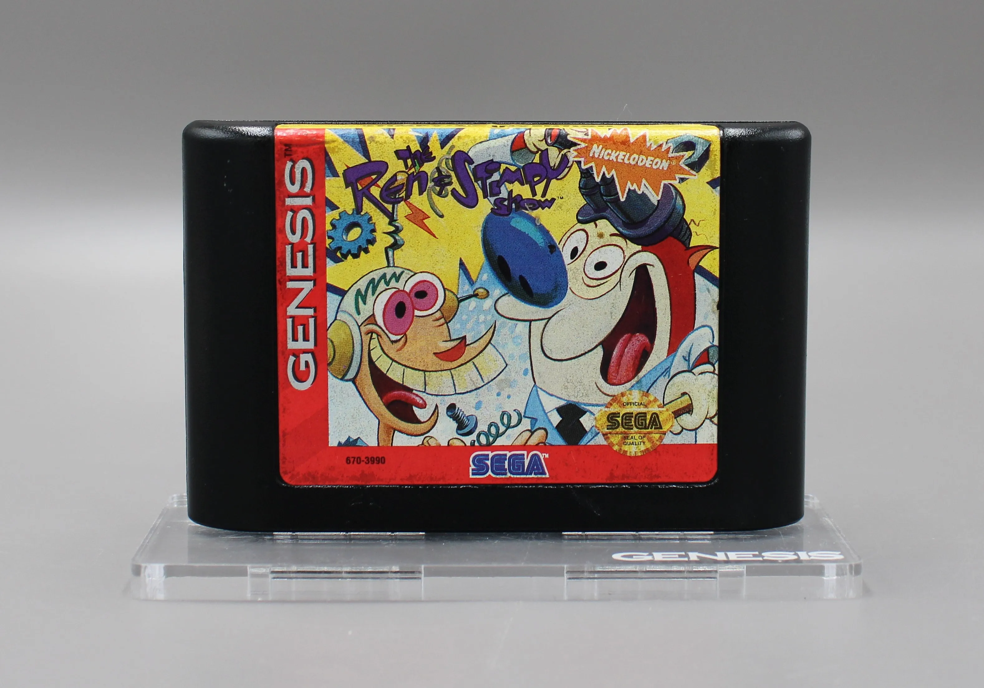 The Ren & Stimpy Show: Stimpy's Invention (Sega Genesis, 1993) Game Cartridge, Cleaned & Tested!