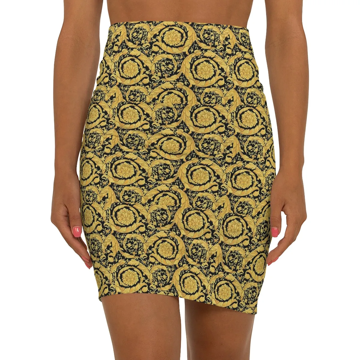 TM Baroque Luxury Women's Mini Skirt
