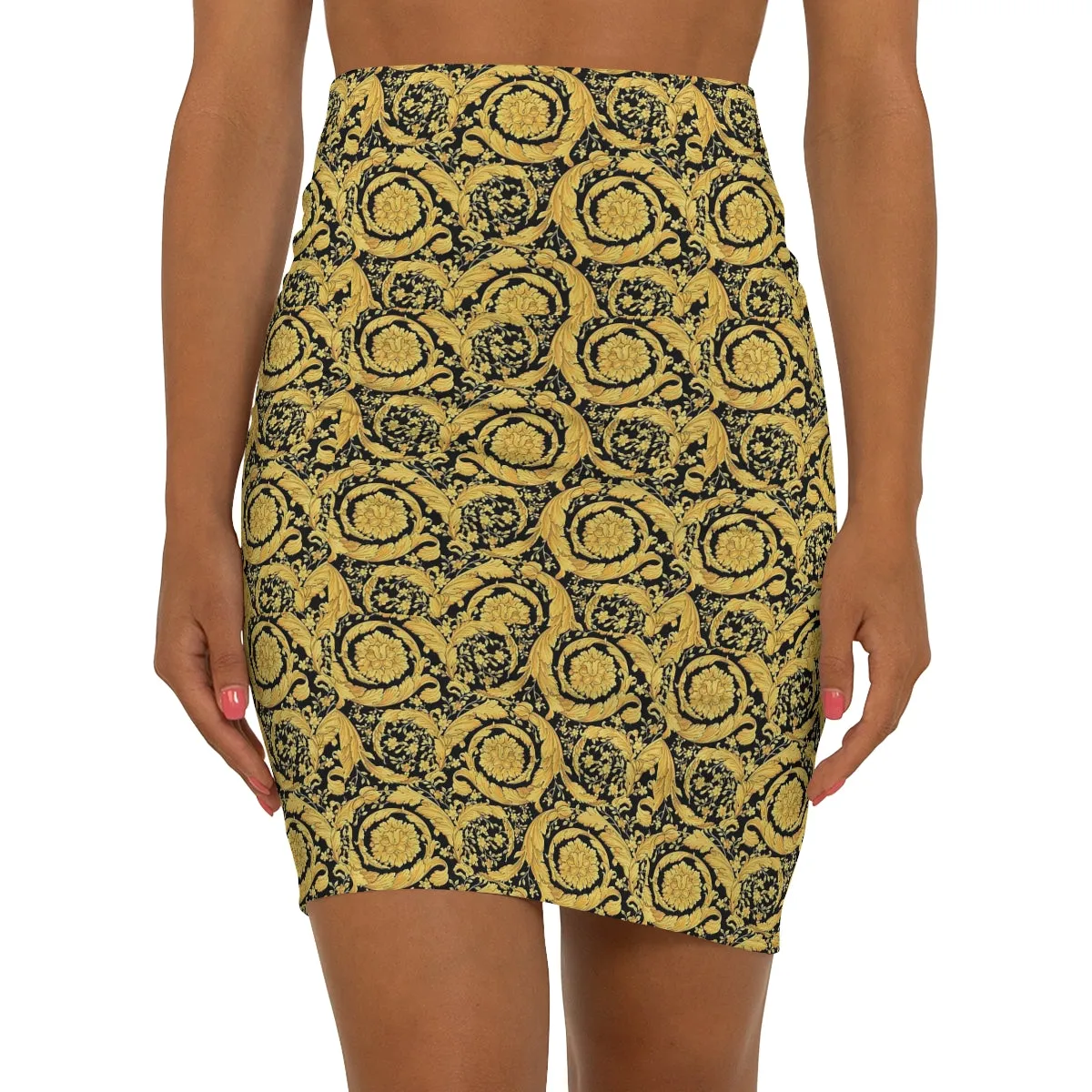 TM Baroque Luxury Women's Mini Skirt