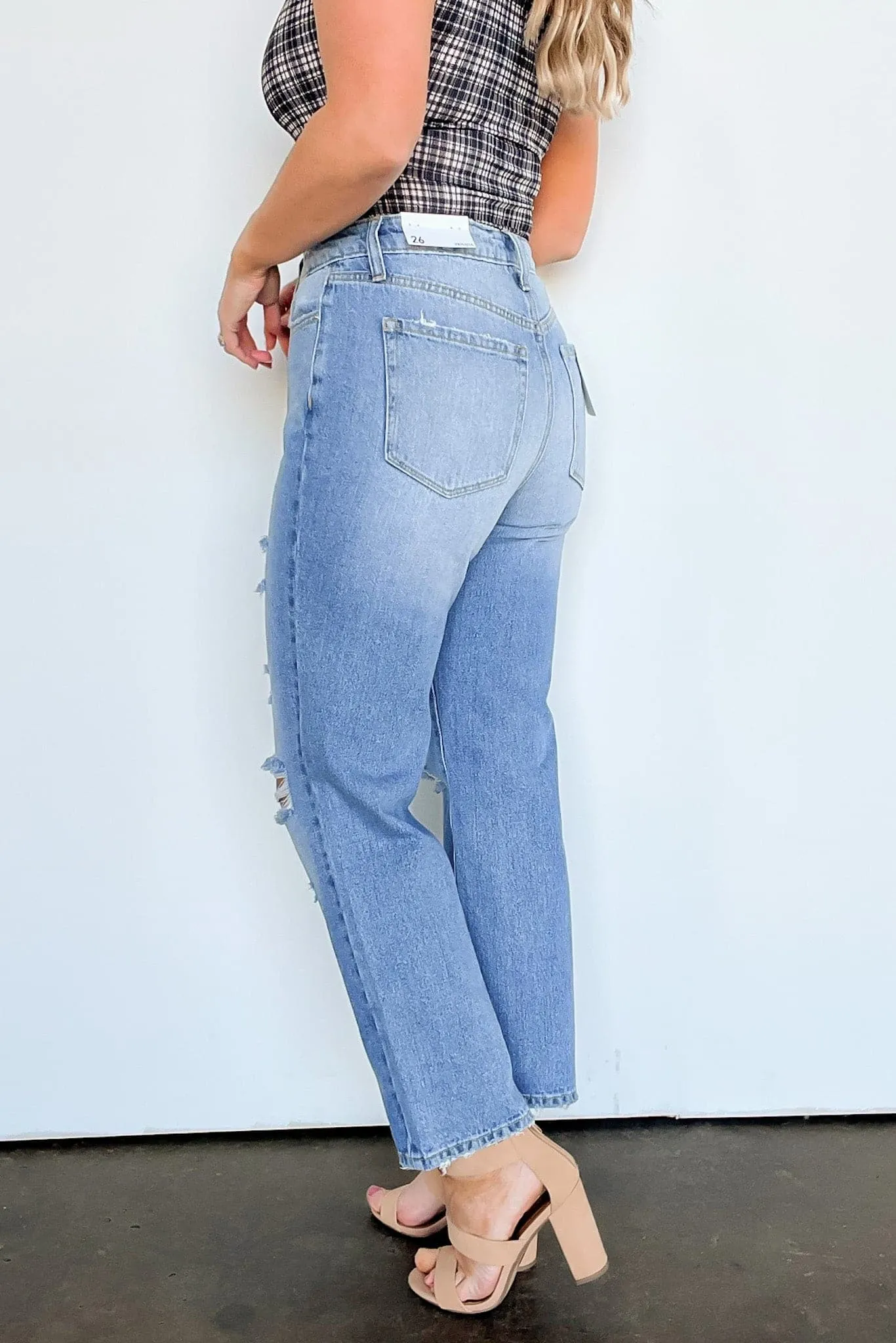 Tracilynn Distressed Mom Jeans - FINAL SALE