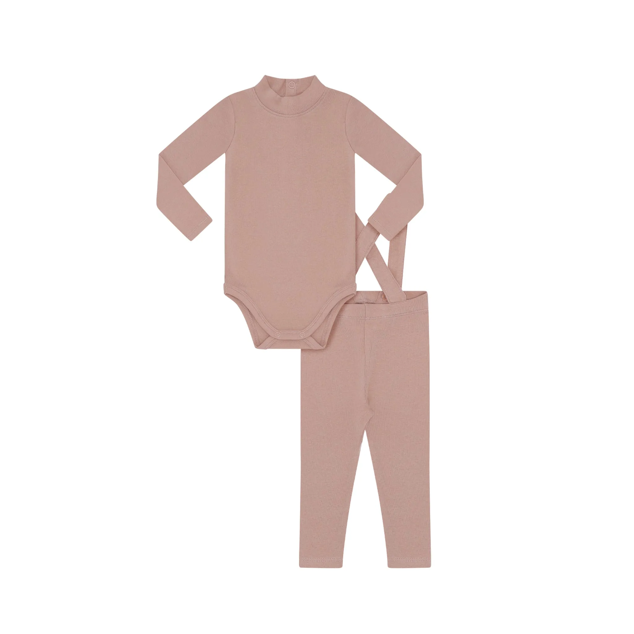 Two-Piece Ribbed Overall Set