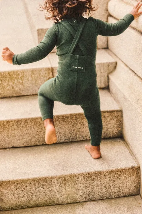 Two-Piece Ribbed Overall Set