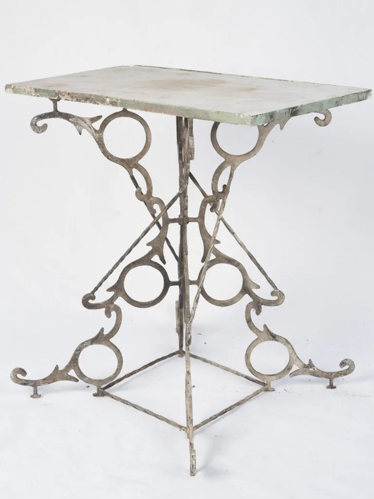 Unique Artisan French Iron Side Table with Marble Top 31½"