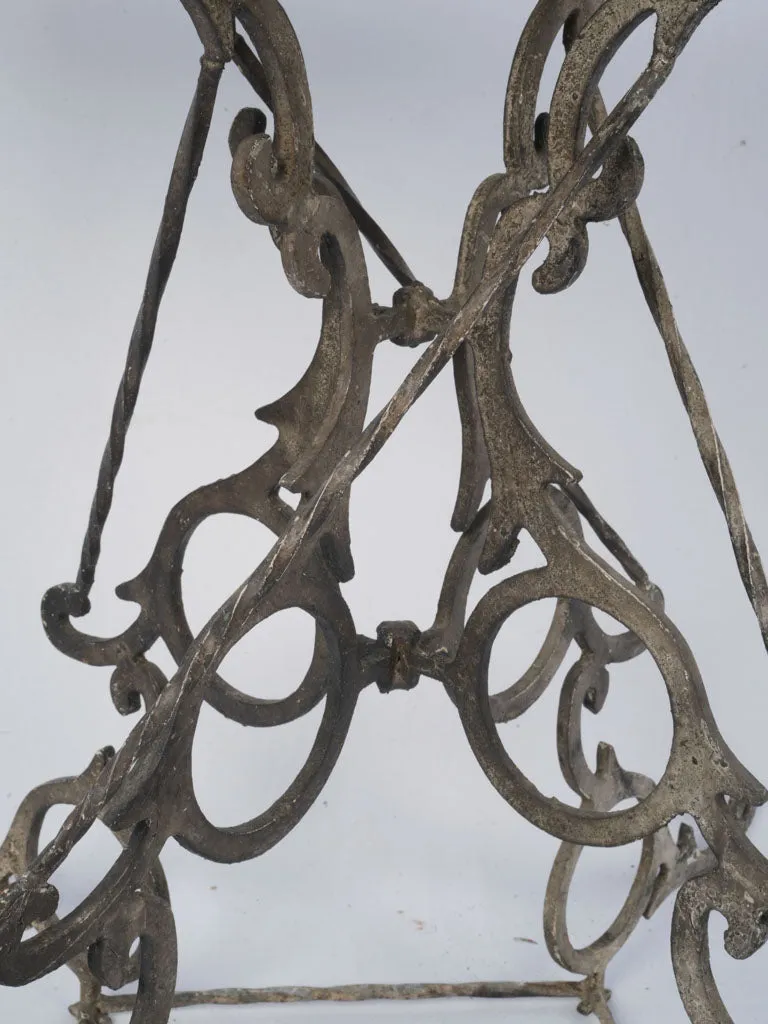 Unique Artisan French Iron Side Table with Marble Top 31½"