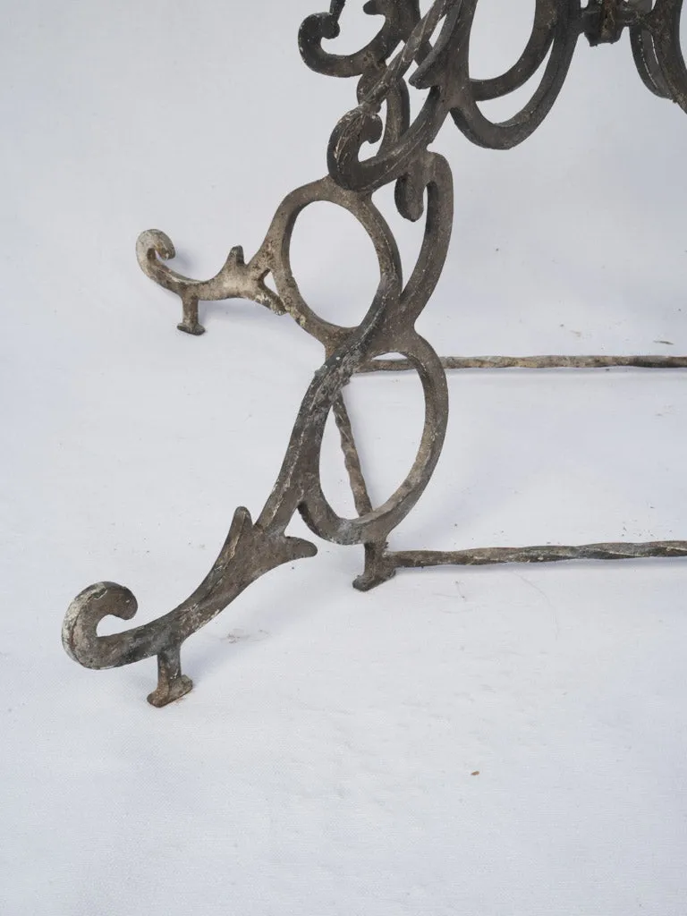 Unique Artisan French Iron Side Table with Marble Top 31½"