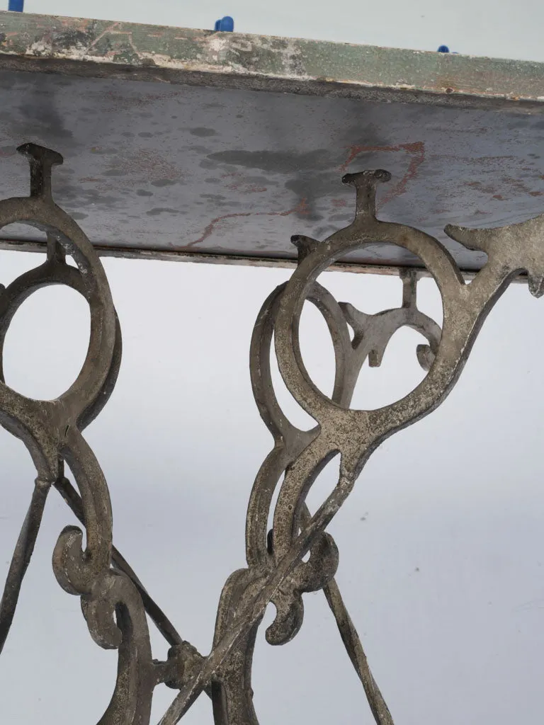 Unique Artisan French Iron Side Table with Marble Top 31½"